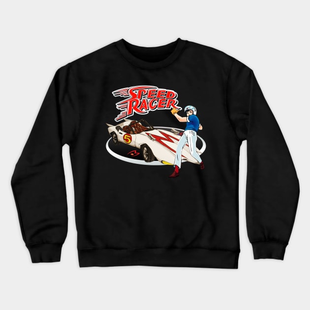 Go Speed Racer Go Go!!! Crewneck Sweatshirt by borutohead